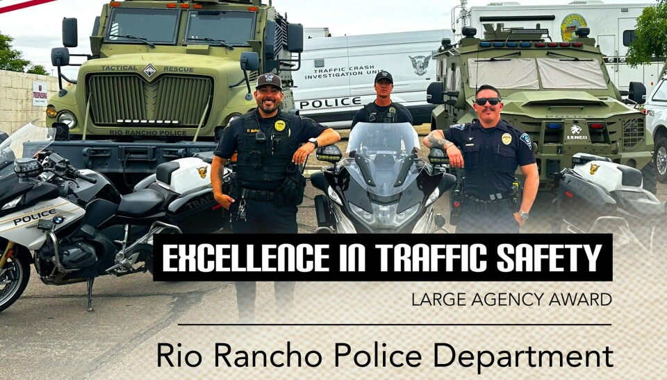 Rrpd Project RRPD Traffic Unit awarded for excellence in state programs