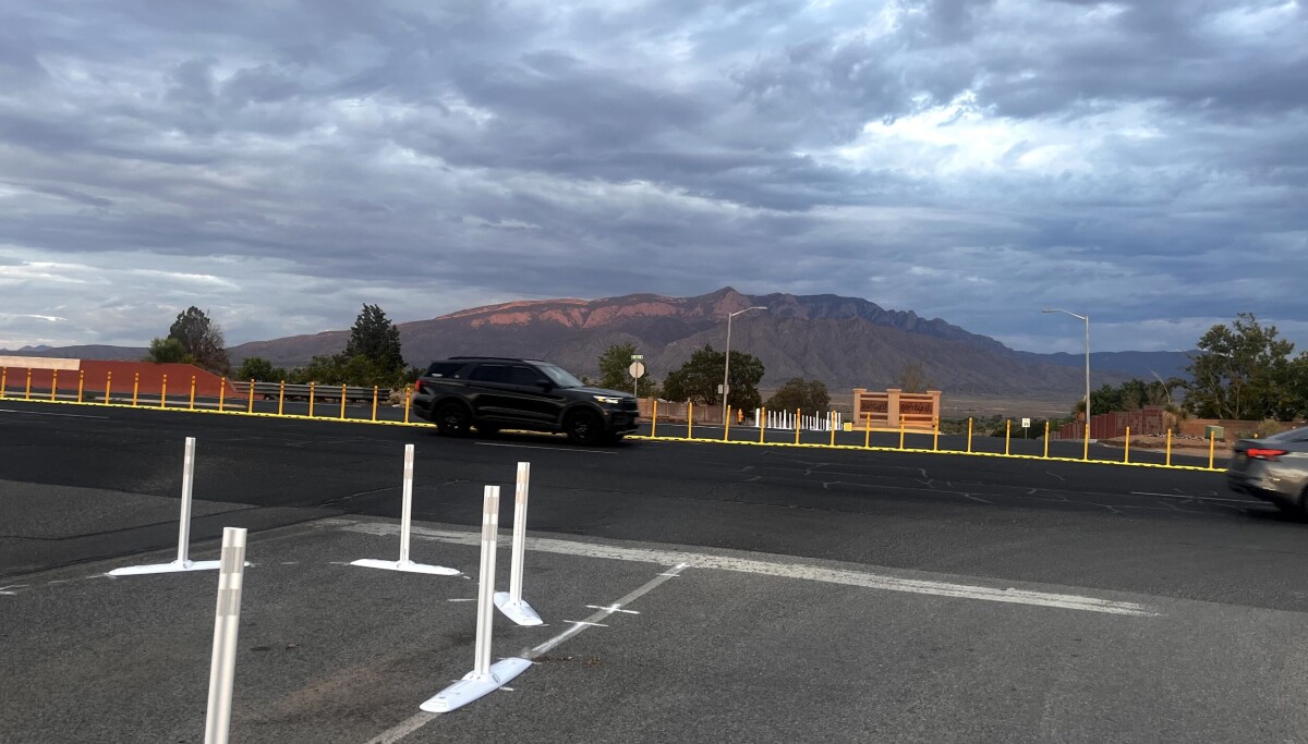 Delineators installed at problem intersection
